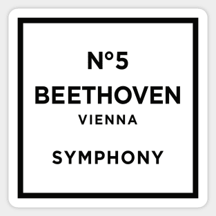 Funny Ludwig van Beethoven Parody 5th Symphony Funny Ludwig van Beethoven 5th Symphony Parody Sticker